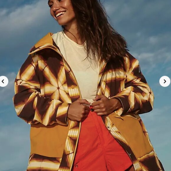 Free People Singin' In The Rain Printed Packable Jacket NEW Size XS - Picture 2 of 4